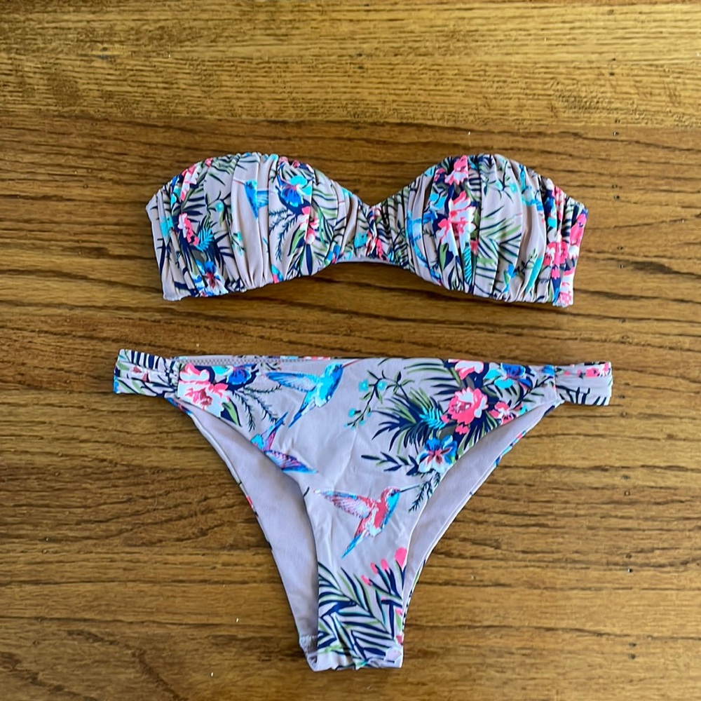 H&M tropical strapless Bikini